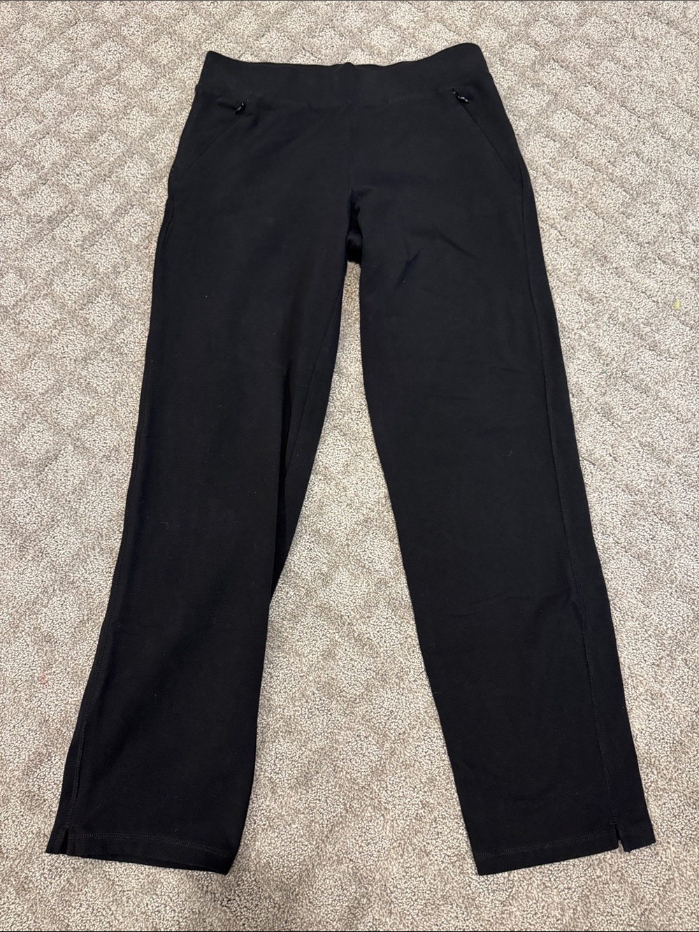 Talbots Black Straight-Leg Zip Pocket Pants